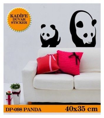 KADİFE DUVAR STICKER PANDA 40X35 47x64 CM